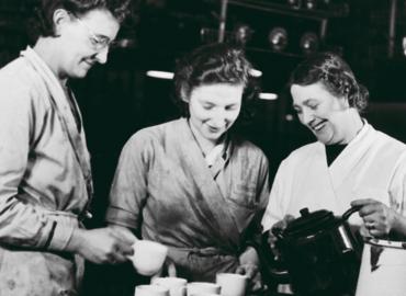3 tea ladies at a Factory Canteens, ca 1941